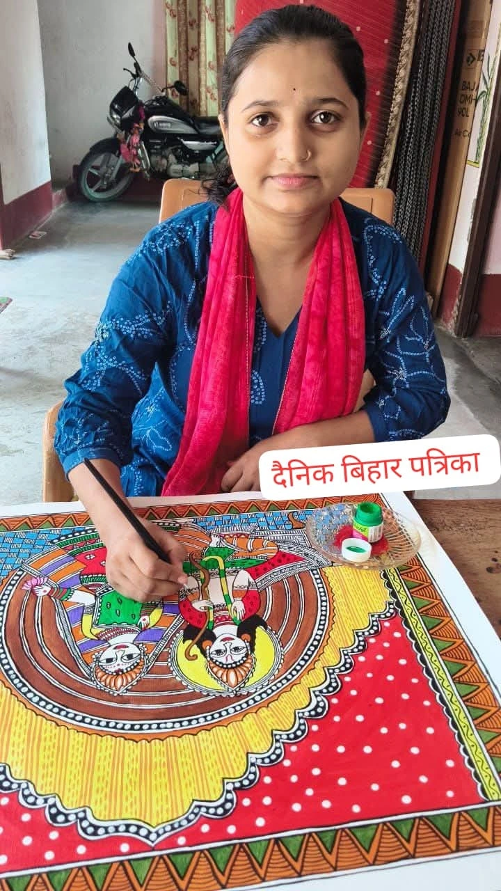 मधुबनी पेंटिंग से खगड़िया का नाम रोशन करेंगी भरसों की सोनाली