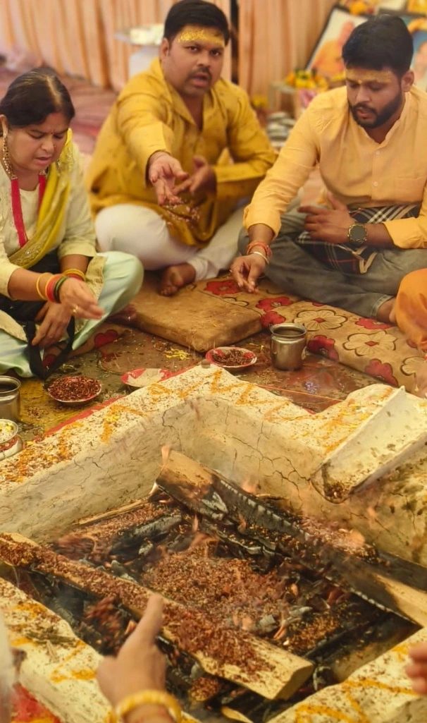 दमोह में कथा का समापन, हुआ हवन-पूजन और भंडारा