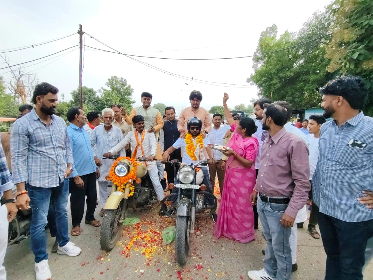 सेवा संकल्प यात्रा के स्वागत में उमड़ा जनसैलाब